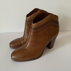 Size 8.5 - Vince Camuto Brown Leather Booties